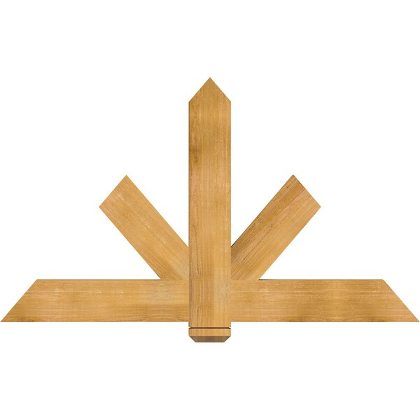 Ekena Millwork Kennewick Rough Sawn Timber Gable Bracket, Western Red Cedar, 60"W x 35"H x 2"D x 6"F, 14/12 Pitch GBW060X35X0206KEN00RWR - main